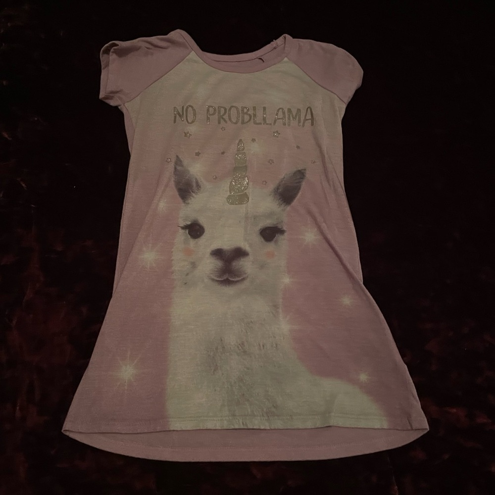 Wonder Nation - Girls XS 4/5 PAJAMALLAMA Nightgown